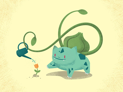 Bulbasaur illustration pokemon vector