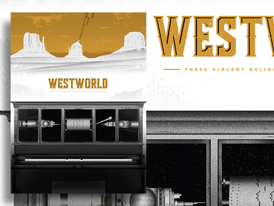 West World dorchester illustration poster west world western westworld