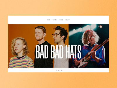 Bad Bad Hats - Concert badbadhats band concert morganite type ui ux web