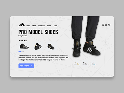 Adidas website UI design. adidas art digital art figma shoes uidesign web page design web ui