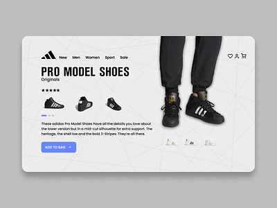 Adidas website UI design.