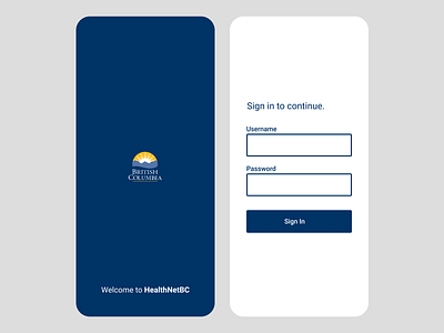 Mobile Login Screen