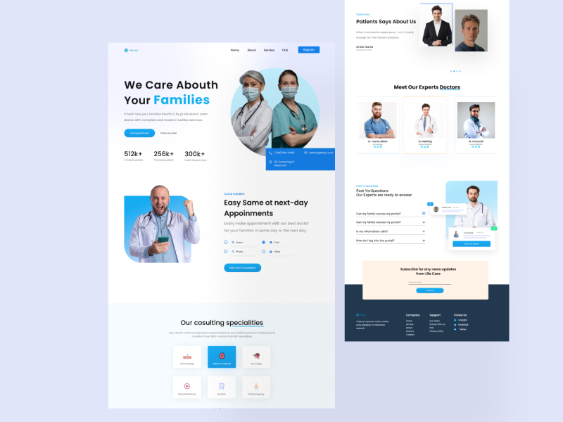 Medical Website Landing Page by Md Arman Sheikh on Dribbble