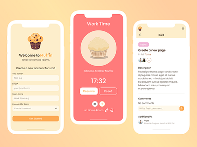 Maffin Productivity Timer Web Application dailyui design design research figma millennial mobile ui productivity responsive software startups teams timer timer ideas ui ux web web app work z generation