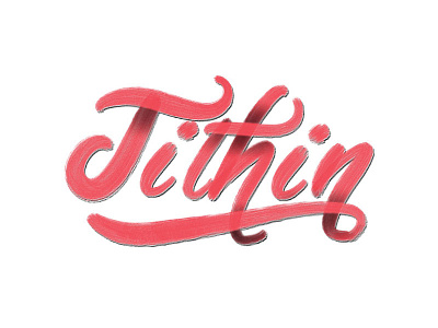 Jithin brushlettering handlettering lettering