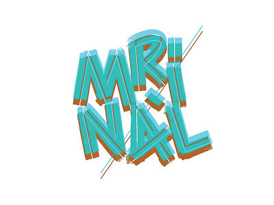 Mrinal hand lettering lettering logo mark name