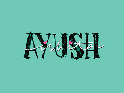 Ayushita branding hand lettering lettering logo mark