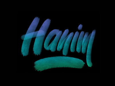 Hanim branding hand lettering lettering logo mark