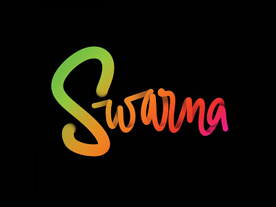 Swarna branding hand lettering lettering logo mark