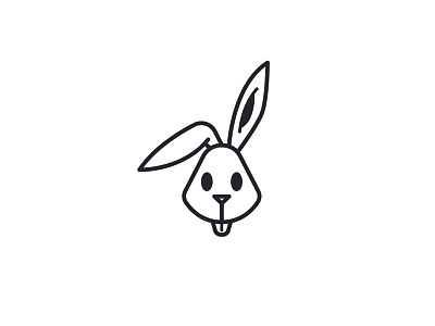 Twitchy Rabbit branding logo minimal modern thirtylogos