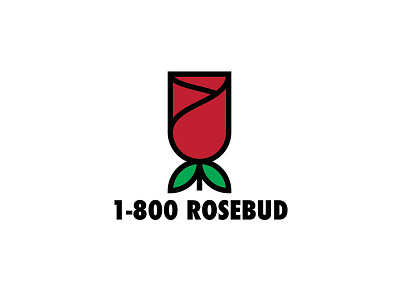 1 800 Rosebud logo branding logo minimal modern thirtylogos