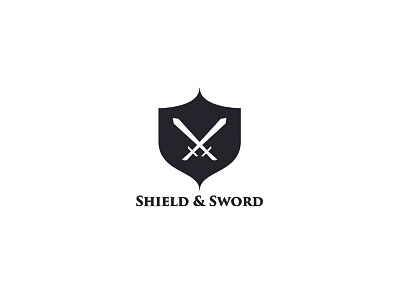 Sword & Shield branding logo minimal modern thirtylogos