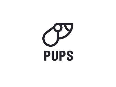 Pups branding logo minimal modern thirtylogos