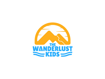 The wanderlust kids adventure adventure logo camping children hiking logo logo design logodesign travel