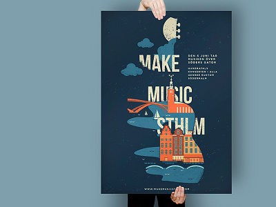 Make Music Sthlm Poster festival illustration music poster stockholm