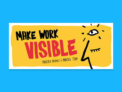 Make Work Visible Sticker bright mission patch motivational nasa space sticker third eye