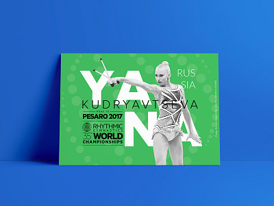 Rhythmic Gymnastics World Championships dance gymnastic material colors postcard rhythmic social typography
