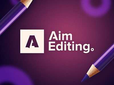 Aim Editing branding editor logo logodesign