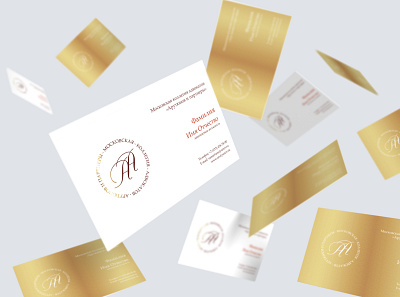 Business Card Arutyunov and Partners branding design illustration typography vector