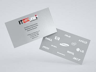 Business Card ITEX business card business card design logodesign typography vector