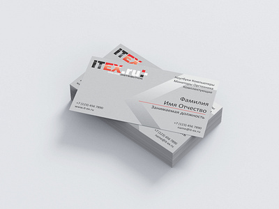 Cards ITEX branding cards design illustration typography vector