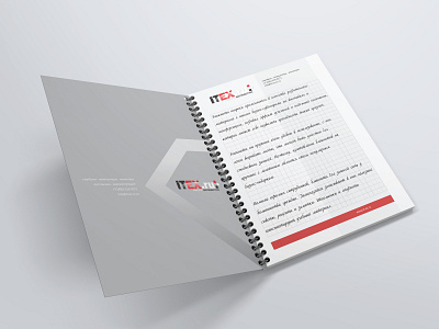 Notepad ITEX branding design illustration typography vector