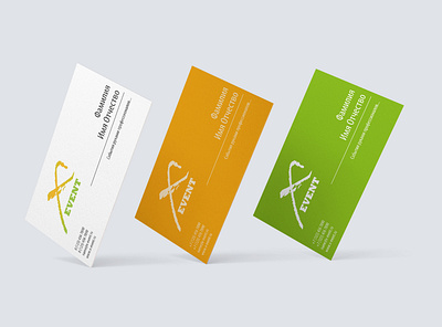 Business Card X-event branding design illustration logo logodesign typography vector