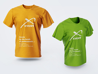T-shirts for the company "X-event" branding design illustration logo logodesign typography vector