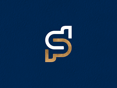 Psychologist Logo blue branding design dp dsp gold icon identity letter logo mark psychological psychologist psychology