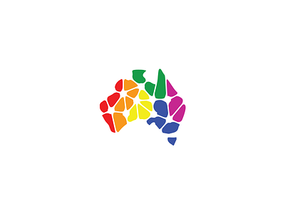 Equal Marriage Rights Australia Logo Design australia branding colours equality flag logo map marriage rainbow rights