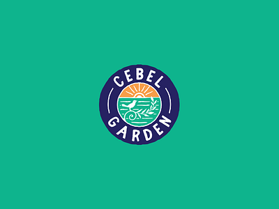 Cebel Garden Logo Design brand breakfast farm forest garden logo nature open buffet peace spread sun tree