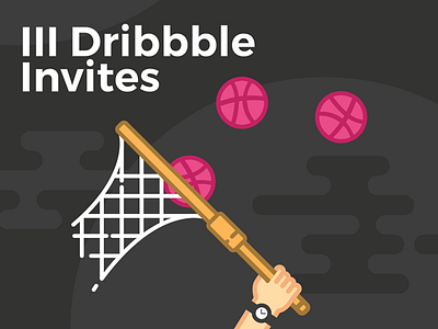 Three Dribbble Invites available basketball catch dribbble game icon invitation invite invites join outline three
