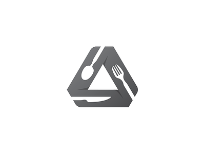Restaurant Group Companies Logo Design a letter logo a logo branding company design food fork icon identity knife logo restaurant spoon triangle