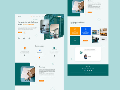 Real Estate agency apartement architecture building home home page house landing page properties property real estate real estate agency real estate website realestate residence ui ux web website website design