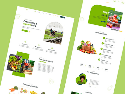 Organic food landing page