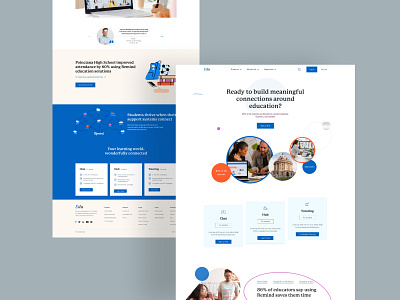 Education agency app design education landing page learning remote school student teaching u ui university ux web website