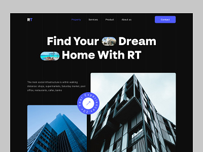 Real estate Hero Section apartement architecture building business home home page house landing page minima properties property management real estate real estate agency real estate website realtor ui ux ux website