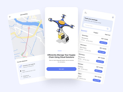 Logistics service app cargo cargo service container corporate delivery service illustration landing page logistics app logistics company motion graphics package parcel shipment shipping shipping container shipping tracking transport ui ux