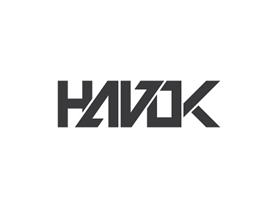 Havok Logotype branding design illustrator logo typography
