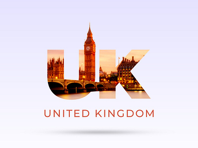 UK - United Kingdom Typography branding design icon illustrator logo logo design logotype photoshop typography vector