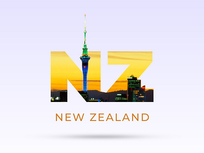NZ - New Zealand Typography branding design icon illustrator logo logo design logotype photoshop typography vector