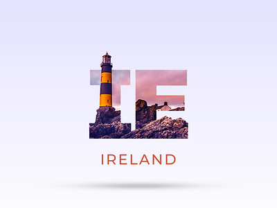 IE - Ireland Typography branding design icon illustrator logo logo design logotype photoshop typography vector