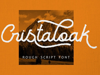 Cristaloak – a rough monoline script font