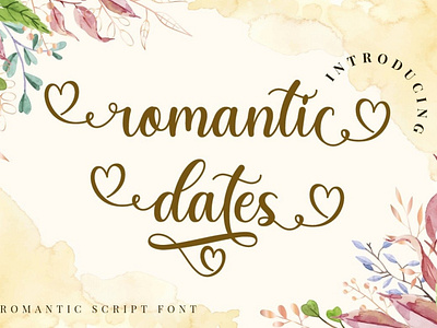 Romantic Dates - a beautiful romantic script font