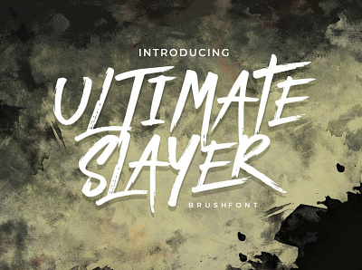 ULTIMATE SLAYER – A Handbrush Typeface brush brushpen casual display drt brush elegant font handbrush handlettered handlettering handmade handwritten lettering man marker natural rough simple textured typeface