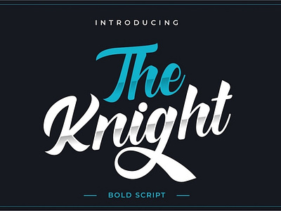 The Knight is a bold script font apparel bold branding brush calligraphy casual display font lettering logo modern opentype poster quote script sporty swash typeface typography wordmark