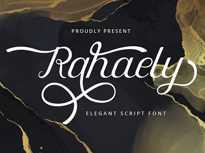 Rahaely - a elegant script font beatiful bouncy branding calligraphy display fancy flourish font ink invitation lettering luxury messy modern romantic script stylish swash typeface wedding