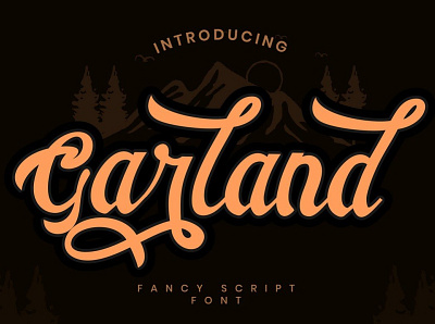 Garland - Modern Fancy Script apparel branding brush calligraphy classic display fany font handlettering logotype modern poster script streetwear swash typeface typography vintage wedding wordmark