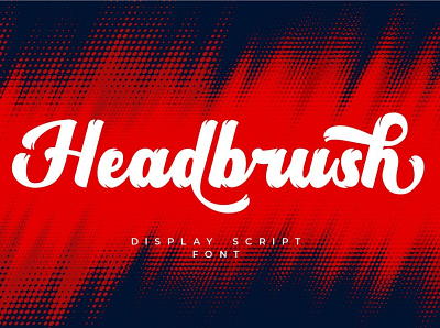 Headbrush - bold script font with brush effects apparel bold branding brush brushed calligraphy custom display extreme font graffity lettering logo modern paint script street strong typeface urban