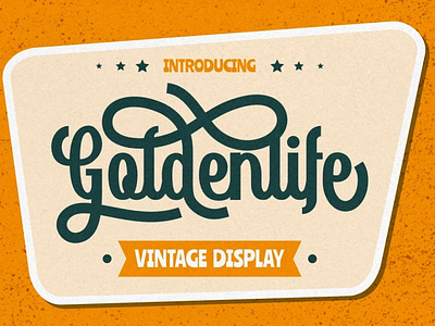 Goldenlife - vintage display typeface